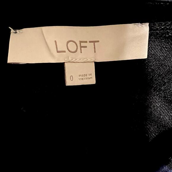 Women's Ann Taylor Loft Navy and Black Tapestry Dress Size 0 - Picture 5 of 6